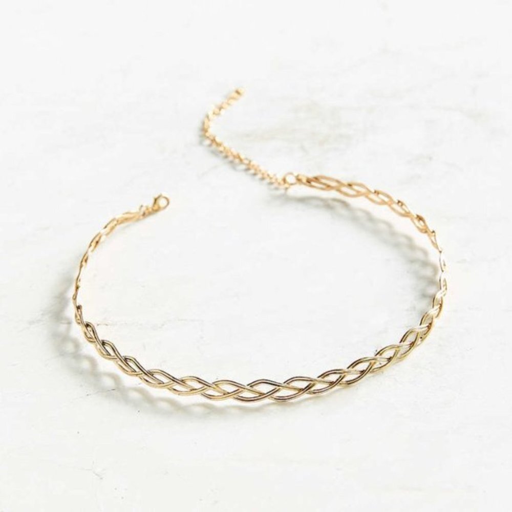 Free People Wire Choker Necklace Gold
